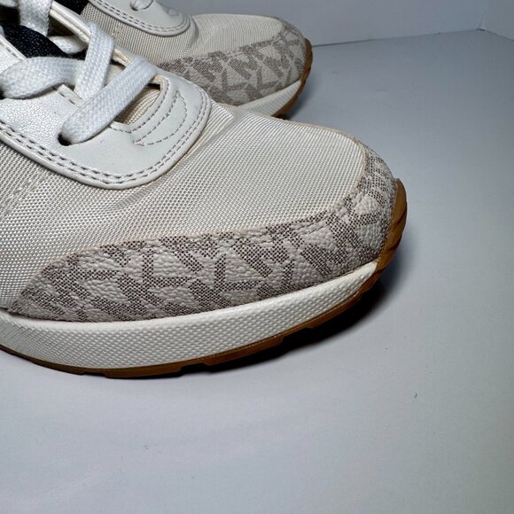 Michael Michael Kors Women's Mabel Trainers Lace-up Sneakers Size 7 Vanilla - Picture 2 of 16